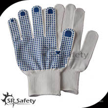 SRSafety algodón de punto guante de trabajo de construcción de seguridad con 13G / guante más barato